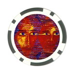 Conundrum Iii, Abstract Purple & Orange Goddess Poker Chip Card Guards Front