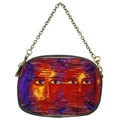 Conundrum Iii, Abstract Purple & Orange Goddess Chain Purses (one Side)  by DianeClancy