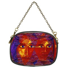 Conundrum Iii, Abstract Purple & Orange Goddess Chain Purses (two Sides)  by DianeClancy