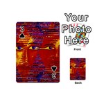 Conundrum Iii, Abstract Purple & Orange Goddess Playing Cards 54 (Mini)  Front - Spade3