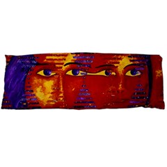 Conundrum Iii, Abstract Purple & Orange Goddess Body Pillow Case (dakimakura) by DianeClancy