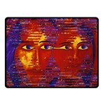 Conundrum Iii, Abstract Purple & Orange Goddess Double Sided Fleece Blanket (Small)  45 x34  Blanket Front