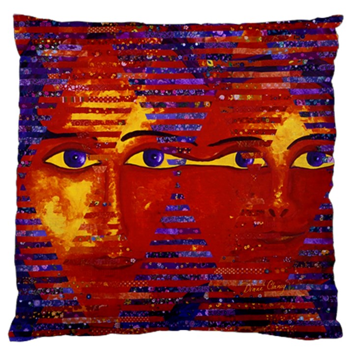 Conundrum Iii, Abstract Purple & Orange Goddess Standard Flano Cushion Case (Two Sides)