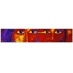 Conundrum Iii, Abstract Purple & Orange Goddess Flano Scarf (Large) Front