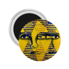 Conundrum Ii, Abstract Golden & Sapphire Goddess 2 25  Magnets by DianeClancy