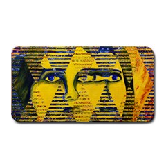 Conundrum Ii, Abstract Golden & Sapphire Goddess Medium Bar Mats by DianeClancy