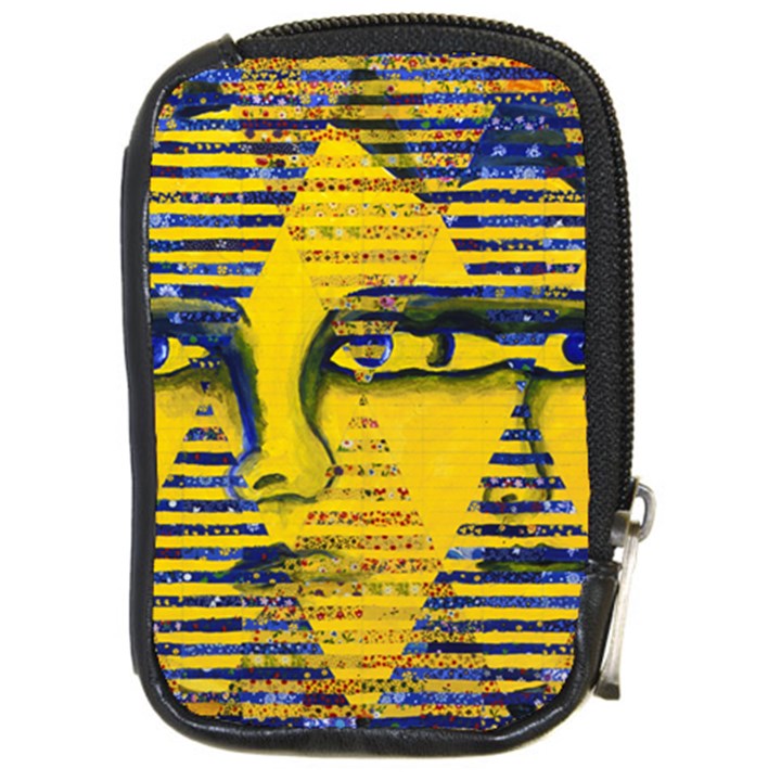 Conundrum II, Abstract Golden & Sapphire Goddess Compact Camera Cases