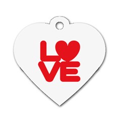 Love (01) Dog Tag Heart (two Sided) by gooddeed