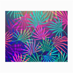 Colored Palm Leaves Background Small Glasses Cloth (2-side) by TastefulDesigns