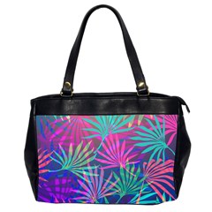 Colored Palm Leaves Background Office Handbags (2 Sides)  by TastefulDesigns