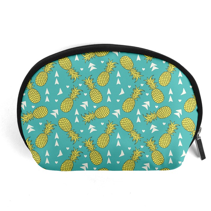 Summer Pineapples Fruit Pattern Accessory Pouches (Large) 