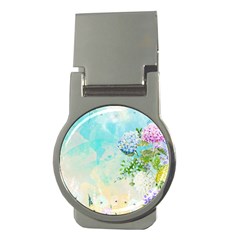 Watercolor Fresh Flowery Background Money Clips (round)  by TastefulDesigns