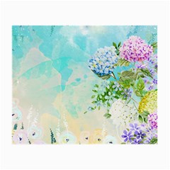 Watercolor Fresh Flowery Background Small Glasses Cloth (2-side) by TastefulDesigns