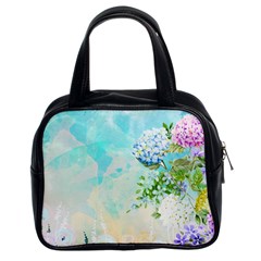 Watercolor Fresh Flowery Background Classic Handbags (2 Sides) by TastefulDesigns