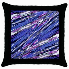 Abstract Collage Print Throw Pillow Case (black) by dflcprints