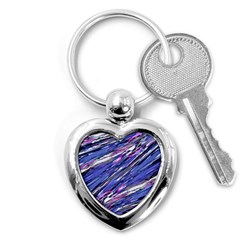 Abstract Collage Print Key Chains (heart)  by dflcprints