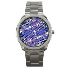 Abstract Collage Print Sport Metal Watch by dflcprints