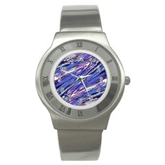 Abstract Collage Print Stainless Steel Watch by dflcprints