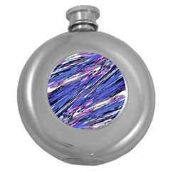 Abstract Collage Print Round Hip Flask (5 Oz) by dflcprints