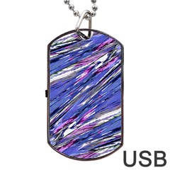 Abstract Collage Print Dog Tag Usb Flash (one Side) by dflcprints