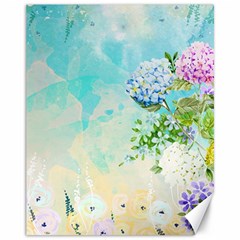 Watercolor Fresh Flowery Background Canvas 11  X 14   by TastefulDesigns