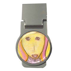 Portrait Of Archangel Michael, Spiritual Chalks Drawing Money Clips (round)  by yoursparklingshop