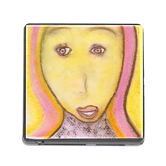 Portrait Of Archangel Michael, Spiritual Chalks Drawing Memory Card Reader (square) by yoursparklingshop