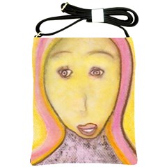 Portrait Of Archangel Michael, Spiritual Chalks Drawing Shoulder Sling Bags by yoursparklingshop