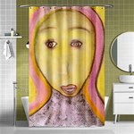 Portrait of Archangel Michael, Spiritual Chalks Drawing Shower Curtain 48  x 72  (Small)  Curtain(48  X 72 ) - 42.18 x64.8  Curtain(48  X 72 )