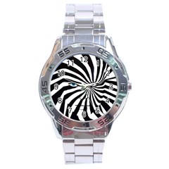 Zebra Face Stainless Steel Watch by DryInk