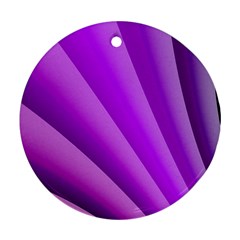 Gentle Folds Of Purple Ornament (round)  by FunWithFibro