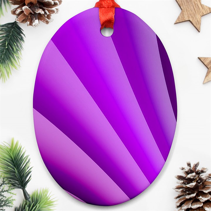 Gentle Folds Of Purple Ornament (Oval) 