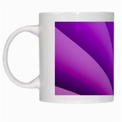 Gentle Folds Of Purple White Mugs by FunWithFibro