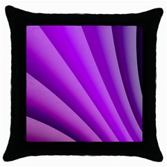 Gentle Folds Of Purple Throw Pillow Case (black) by FunWithFibro