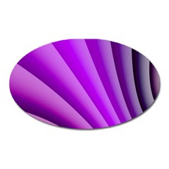 Gentle Folds Of Purple Oval Magnet by FunWithFibro