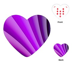 Gentle Folds Of Purple Playing Cards (heart)  by FunWithFibro