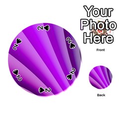 Gentle Folds Of Purple Playing Cards 54 (round)  by FunWithFibro