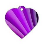 Gentle Folds Of Purple Dog Tag Heart (Two Sides) Back