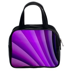 Gentle Folds Of Purple Classic Handbags (2 Sides) by FunWithFibro