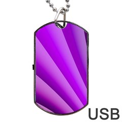 Gentle Folds Of Purple Dog Tag Usb Flash (two Sides)  by FunWithFibro