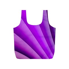 Gentle Folds Of Purple Full Print Recycle Bags (s)  by FunWithFibro