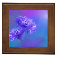 Purple Cornflower Floral  Framed Tiles by yoursparklingshop