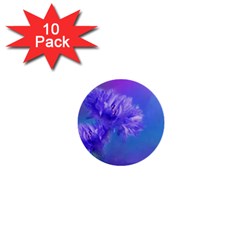 Purple Cornflower Floral  1  Mini Buttons (10 Pack)  by yoursparklingshop