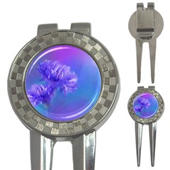 Purple Cornflower Floral  3-in-1 Golf Divots by yoursparklingshop