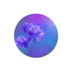 Purple Cornflower Floral  Magnet 3  (round) by yoursparklingshop