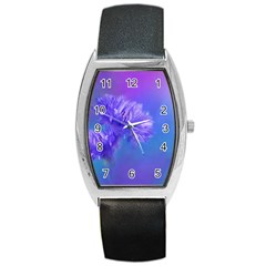 Purple Cornflower Floral  Barrel Style Metal Watch by yoursparklingshop