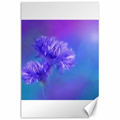 Purple Cornflower Floral  Canvas 24  X 36  by yoursparklingshop