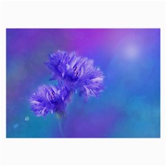 Purple Cornflower Floral  Large Glasses Cloth (2-side) by yoursparklingshop