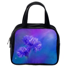 Purple Cornflower Floral  Classic Handbags (one Side) by yoursparklingshop