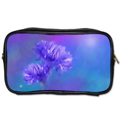 Purple Cornflower Floral  Toiletries Bags by yoursparklingshop